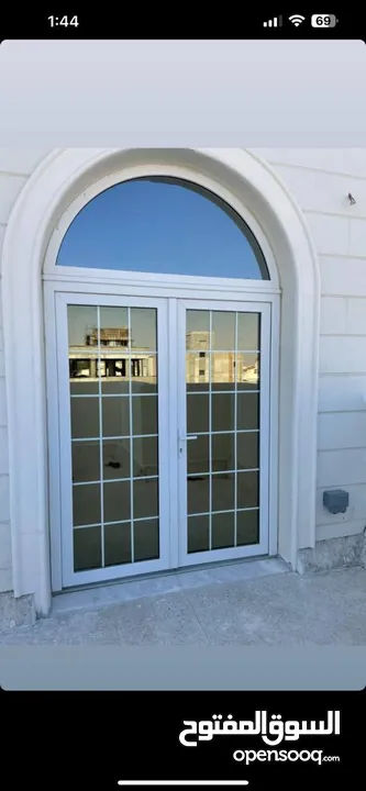 Door UPVC window aluminium glass kitchen