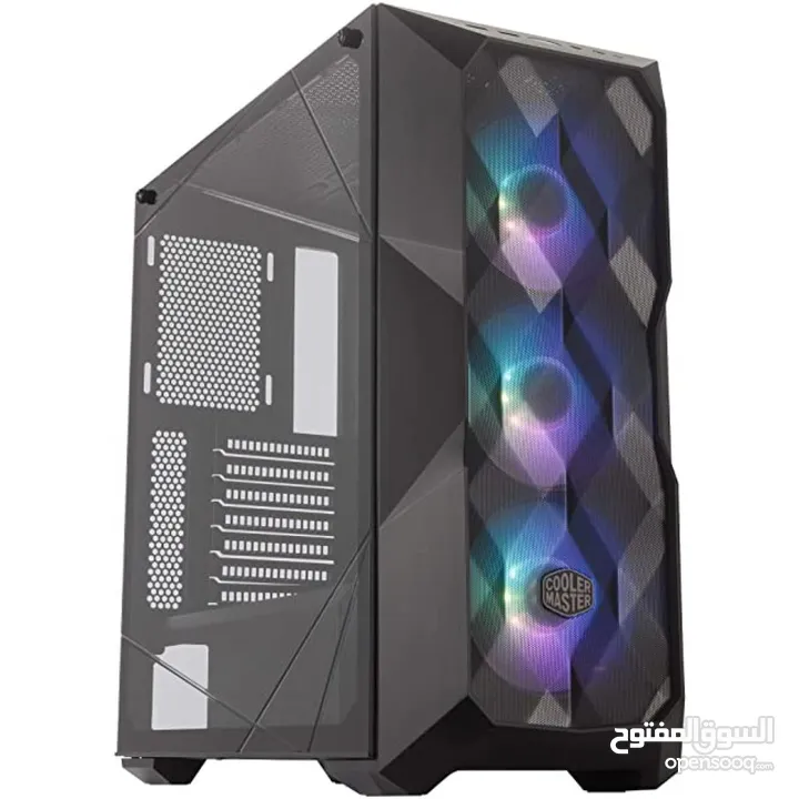 كيس كومبيوتر جيمنج فارغ مع 3 مراوح ملون COOLER MASTER MB TD500 V2 3X ARGB FANS MID TOWER GAMING CASE