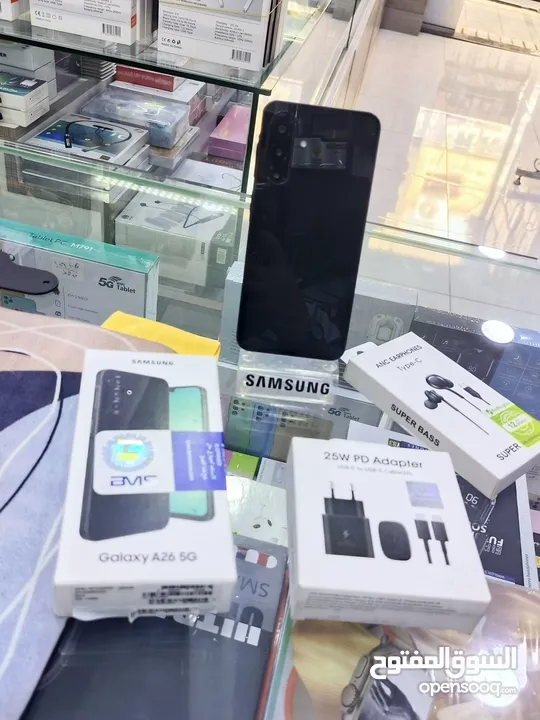 مشغل يوم واحد SAMSUNG A26 5G مستعمل جيجا 256 رام 16 معه بكج هدية متوفر توصيل