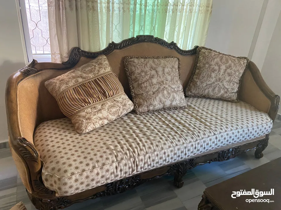 طقم كنب خشب زان للبيع