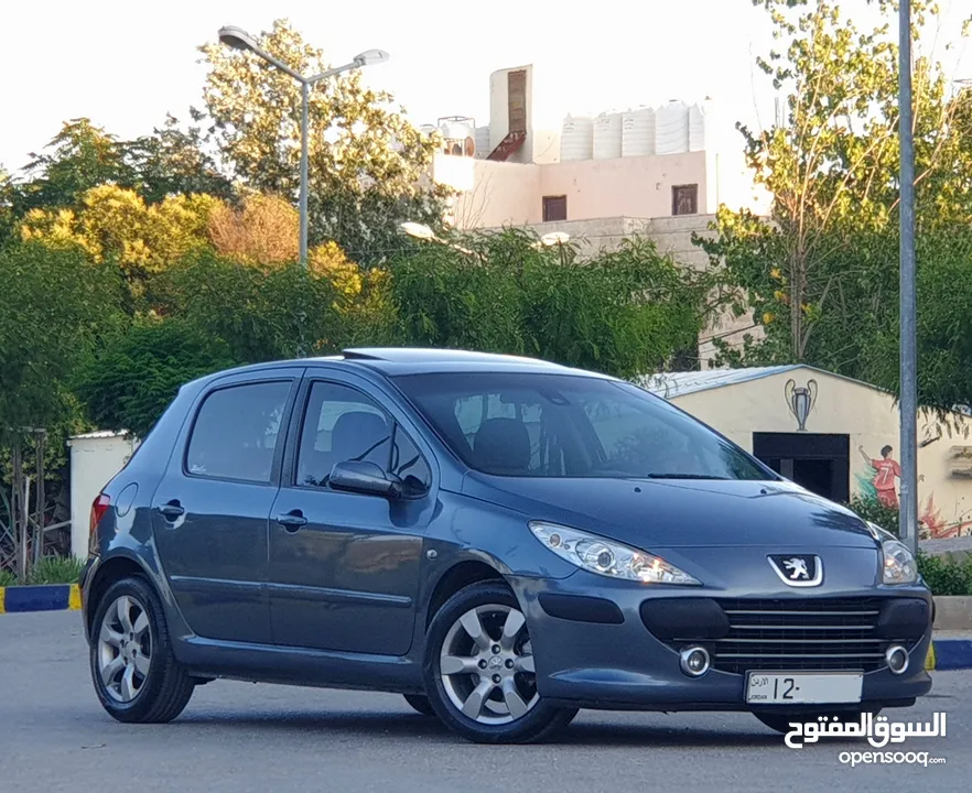 بيجو 307 موديل 2007 فل مع فتحة وفحص كامل للبيع
