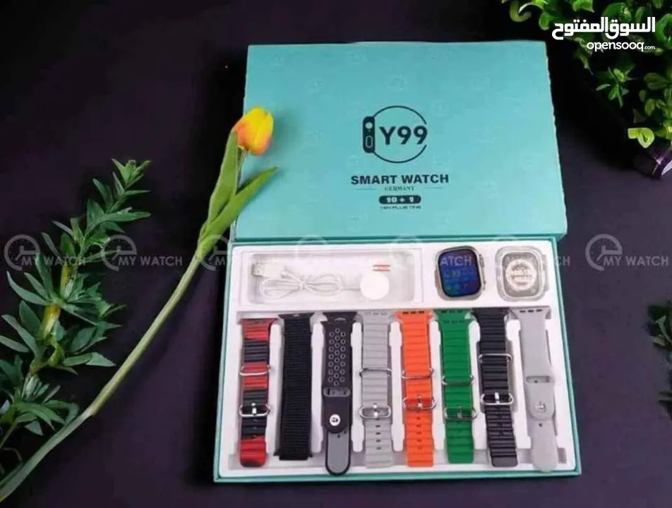 بكج y99 جودة ممتازة جداً 8 احزمة وكفر حماية وساعة ألترا السعر 90 شيكل