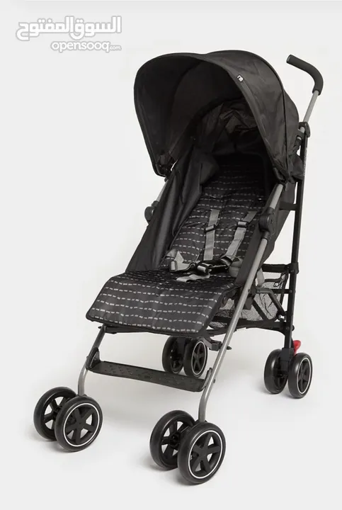 عرباية  اطفال mothercare لون اسود ورمادي