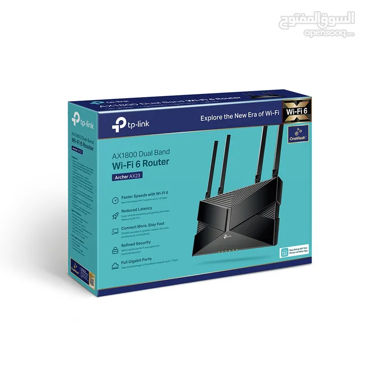 راوتر انترنت شبكات انترنت وايرلس تي بي لينك TP Link wifi 6 router ax23 for internet connection