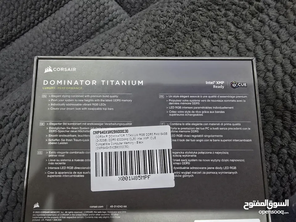 Ram 62gb ddr5 6000 mhz dominator titanium