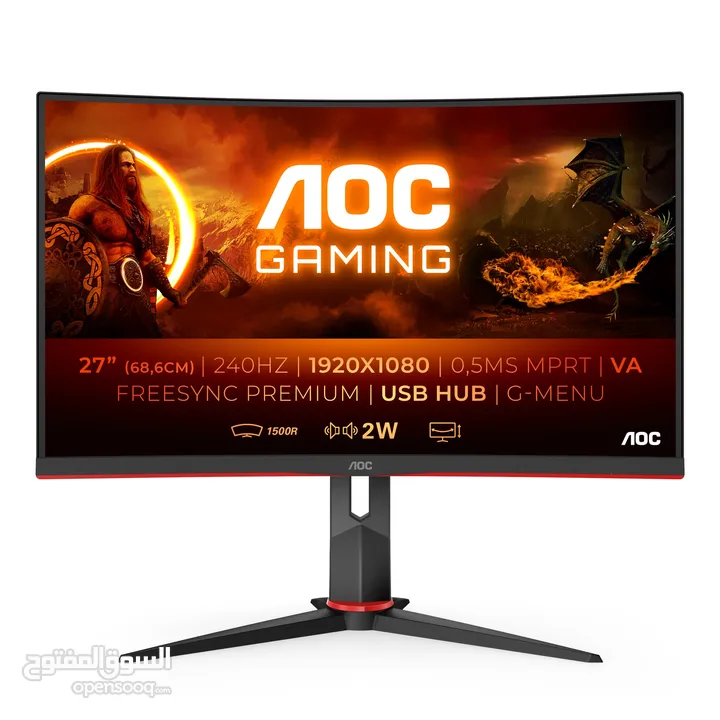 شاشة Aoc 240 hz للبيع