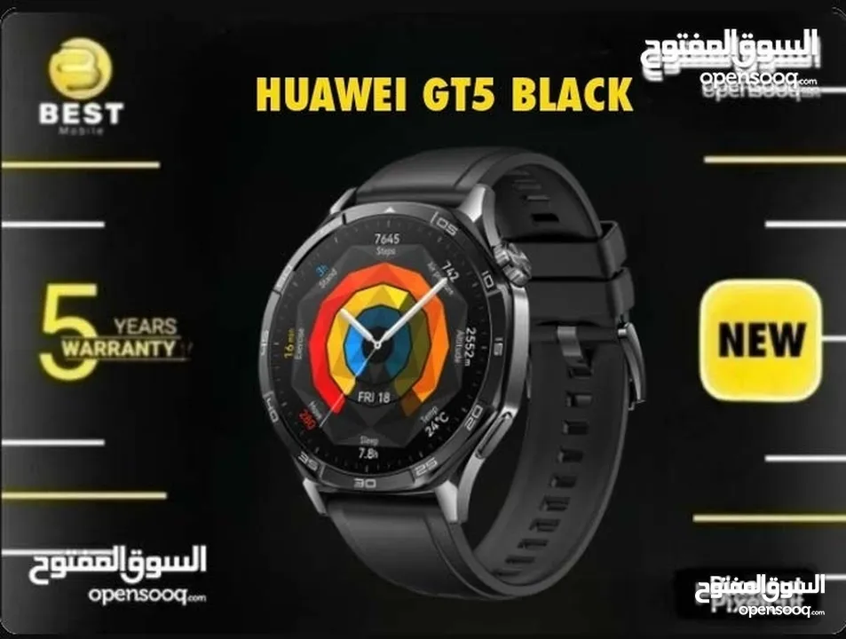 متوفره الأن بسعر مميز ساعة هواوي جي تي 5 /// Huawei Gt5 black new