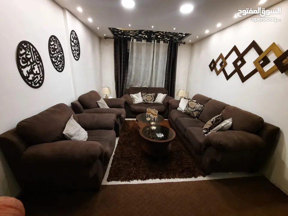 طقم دب امريكي لون بني غامق غرفه جلوس