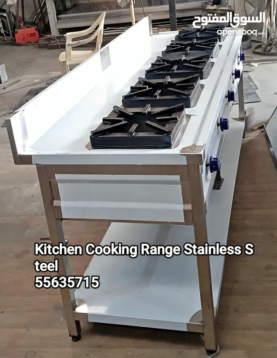 Kitchen Cooking Range Stainless Steel For Restaurant Hotel Cafeteria