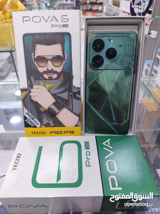 جهاز بحاله الجديد 256g 24 Pova 6 pro 5g كامل اغراضو