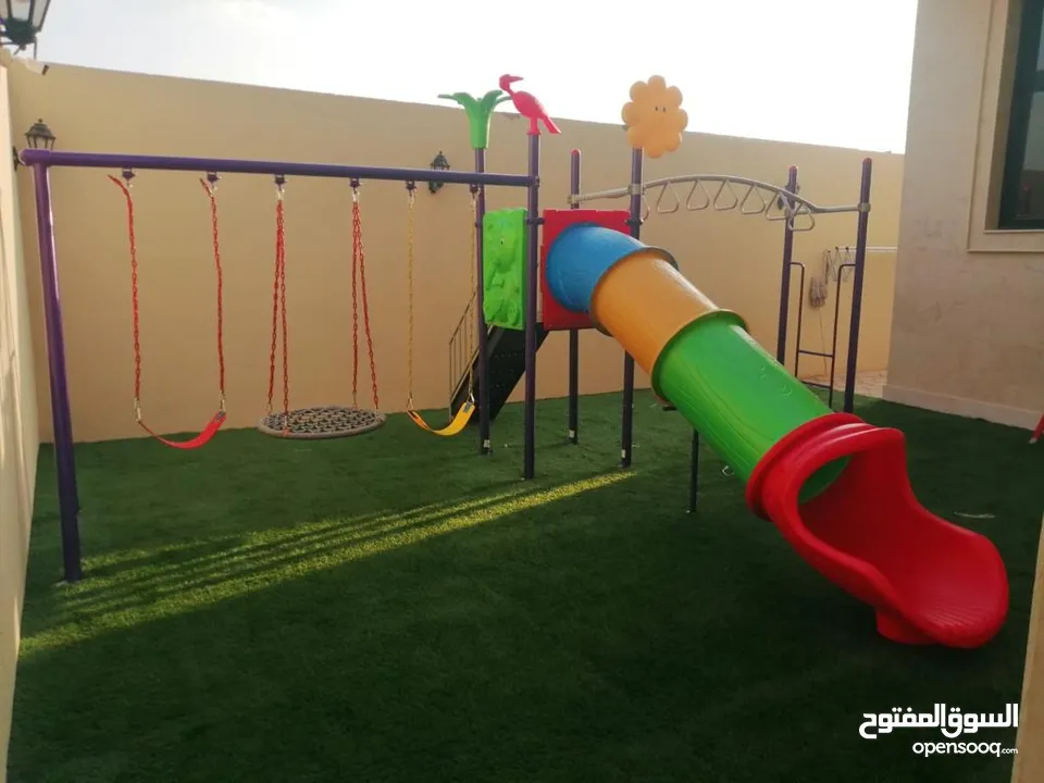 ألعاب مرجيح وزحليق تجهيز روضات طاولات وكراسي سبوارات ارفف دواليب