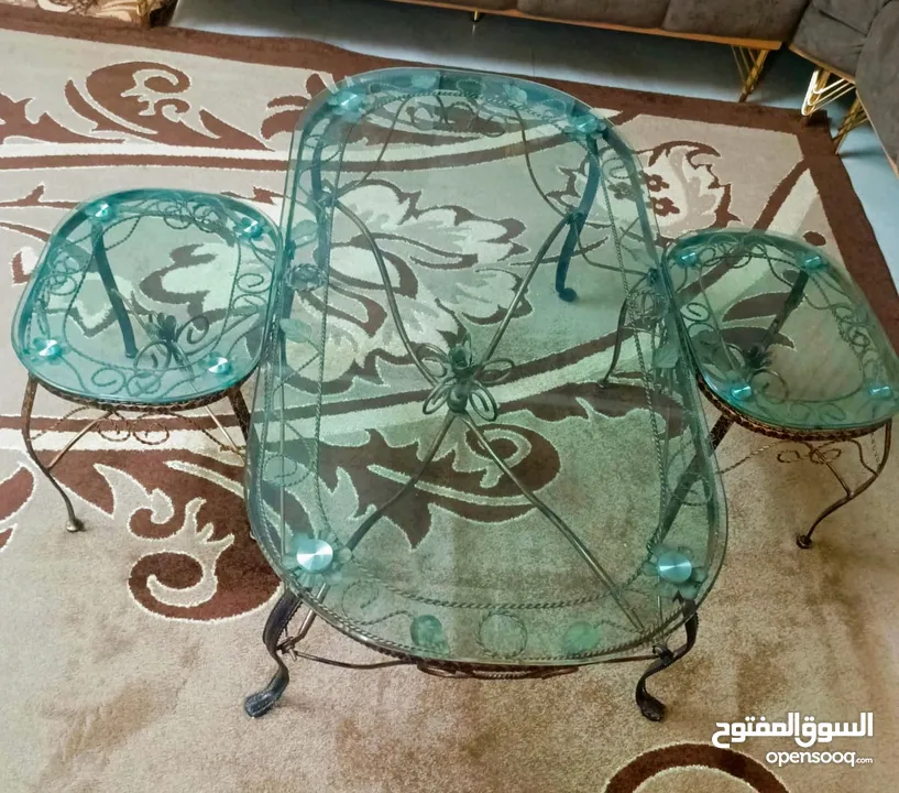 متوفر طاولة زجاجية استعمال بسيط للبيع