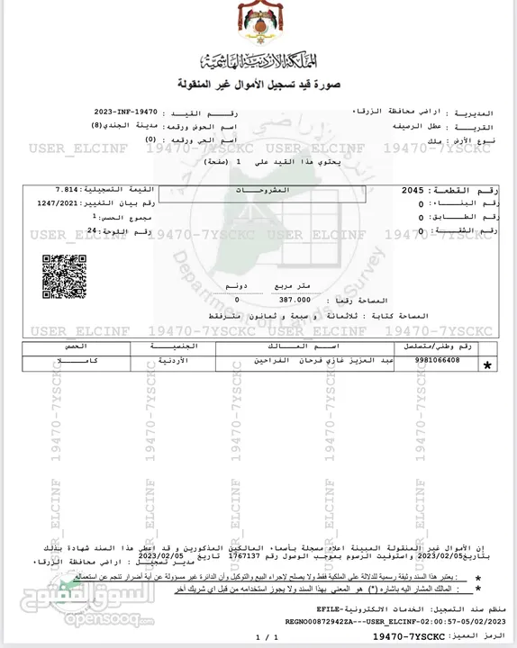 قطعه ارض للبيع موقعها ممتاز مثل الكف لايوجد فيها ميلان للبيع بسعر حرق من المالك مباشره