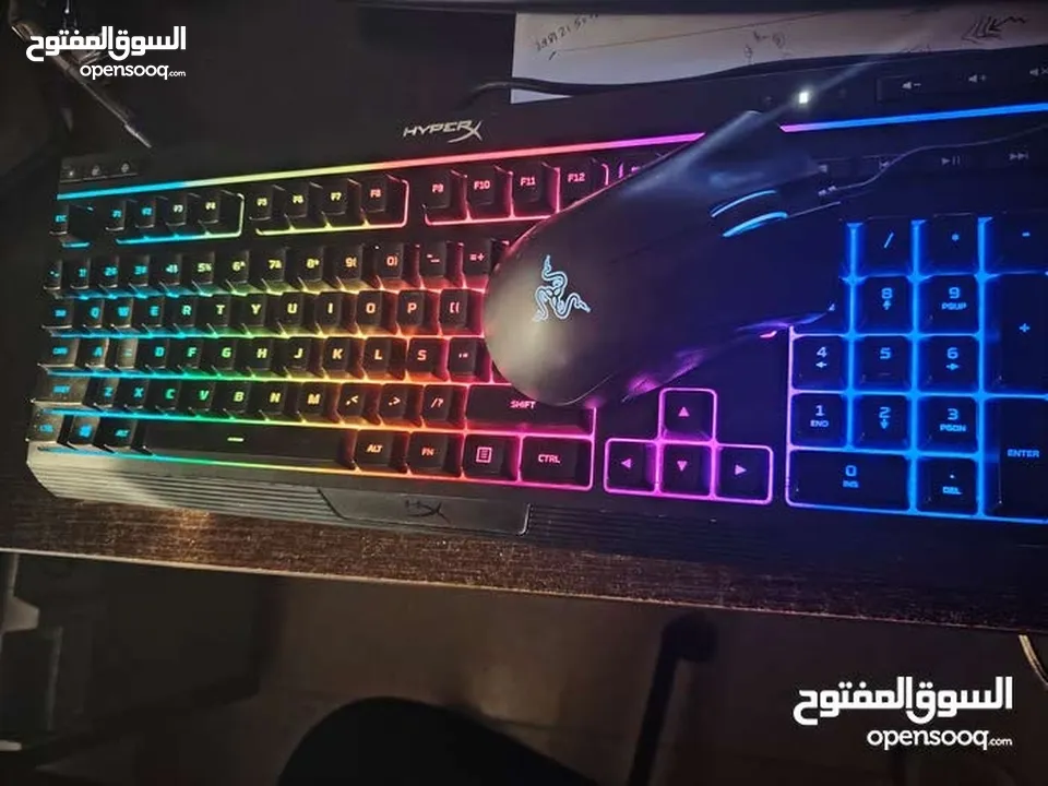 جيمنج ماوس razer و كيبورد hyper X