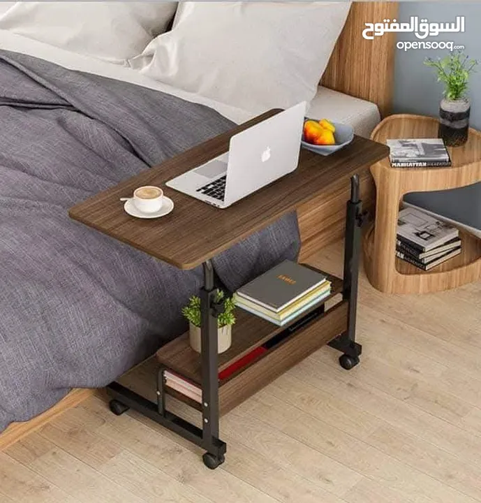طاولة الدراسة والشغل (مكتب) مع رفين معدن ثقيل الحجم الكبير 40*80 سم بسس 19.99  د