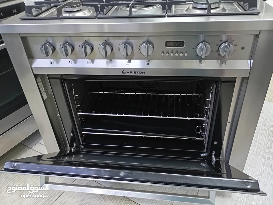 Ariston Italian model top gas oven electric 90x60 cm size