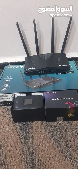 راوتر منزلي زين 5G اربع انتيل وراوتر متنقل زين 4G بطاريه ممتازه للبيع مستعملات بحالة الجديد