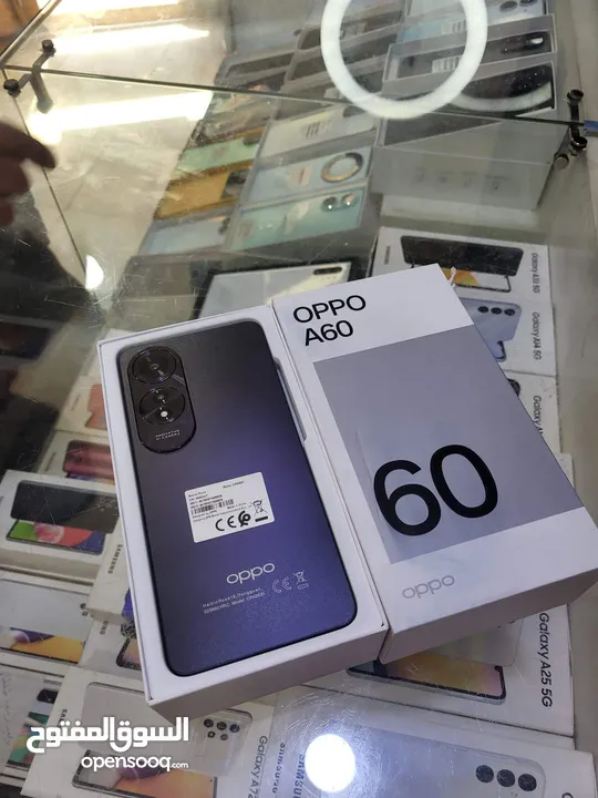 مشغل ايام oppo A60 رام 16 جيجا 128 أغراضة والكرتونه الأصلية مكفول بالشركة سنة متوفر توصيل