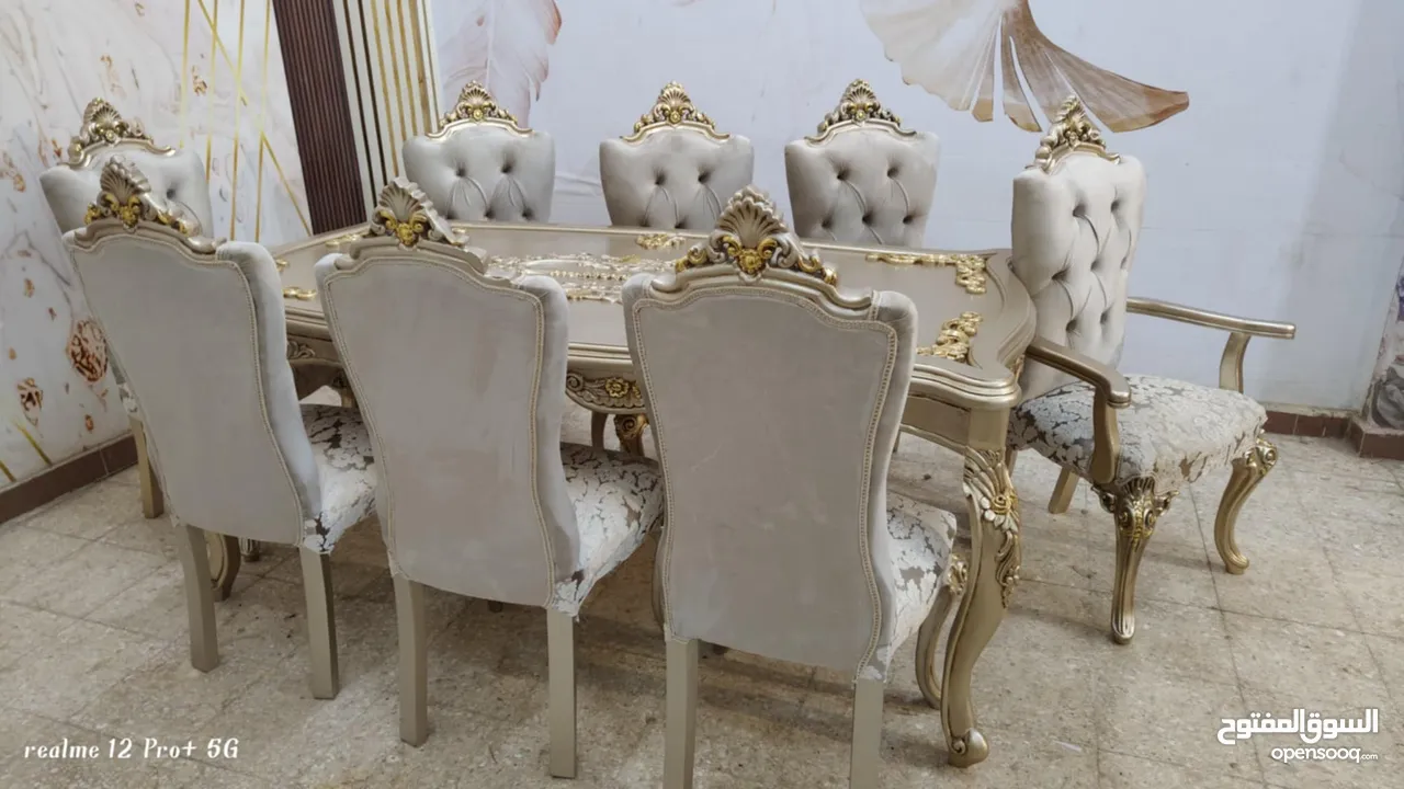 سفره تحفه منك يا ( مفروشات بشار انتيك الرسمية) سفره مصرري خشب زااان كاااامل ح