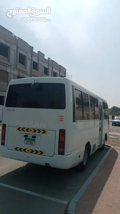 باص نيسان سيفيليان 2008 للايجار اليومي  الاسبوعي الشهري ، BUS NISSAN CIVILIAN 2008 FOR RENT 26 SEAT