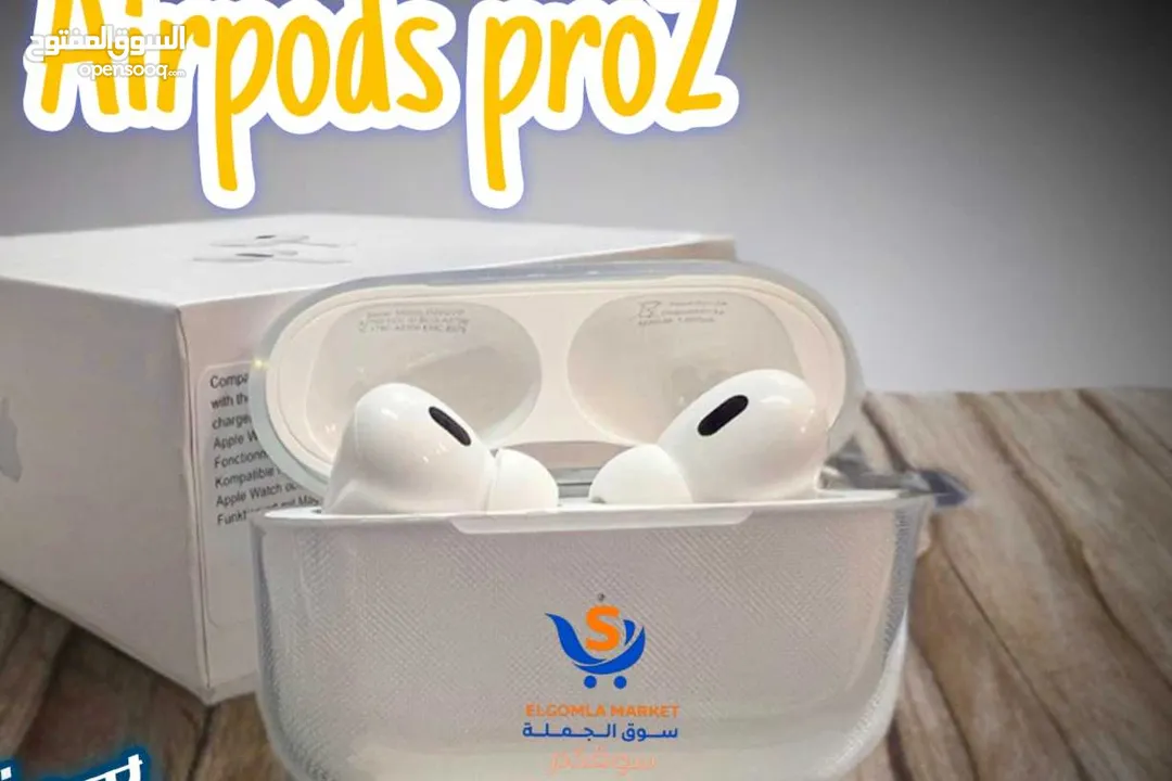 Airpods pro 2 خاصية Noise cancelling صوت مكالمات 100٪ هاي كوالتي ماستر كوبي سيريال نمبر