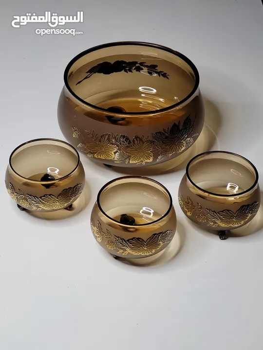 Crystal Egermann كريستال تشيكي ماركة   مزينة بطبقة سميكة من ماء الذهب Egermann