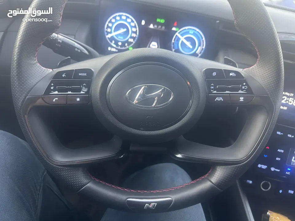 هونداي توسان  N-LINE  فل بدون فتحة  2x4 ///240Hp بنزين + كهرباء  2022/ ( Haybrid) 1600cc