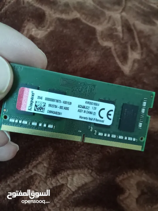 RAM for Laptop DDR4 (4 GB) for sale رام لجهاز اللابتوب ددر4 4 جبجابايت للبيع