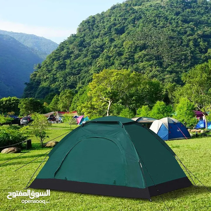 خيمة رحلات مع نوافذ فاخرة مستورد سعة 4 أشخاص  four persons high quality camping tent