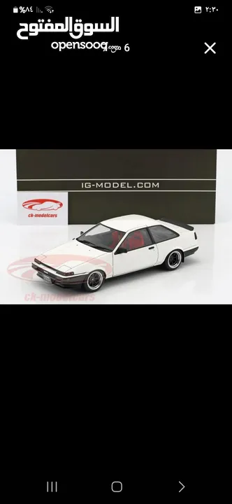 مجسم تويوتا ae86 قياس 1/18 نوع اجنيشن