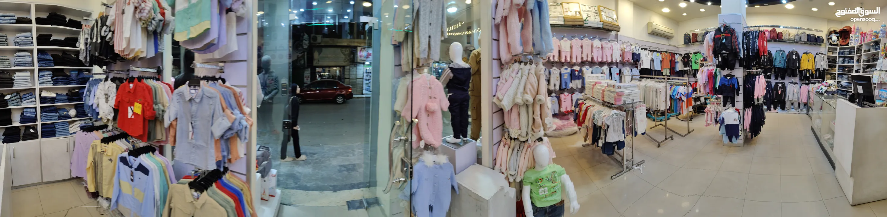 محل ألبسة أطفال وستاتي للبيع