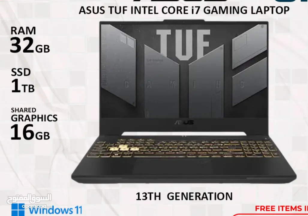 Asus TUF FX507VI GAMING Laptop Intel Core i7 13 Gen 32GB Ram 1TB SSD