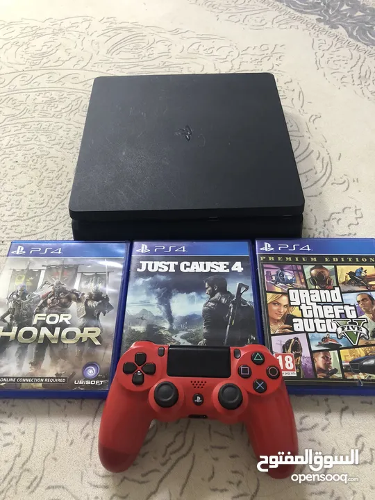 PS4 slim 1 controller and cds