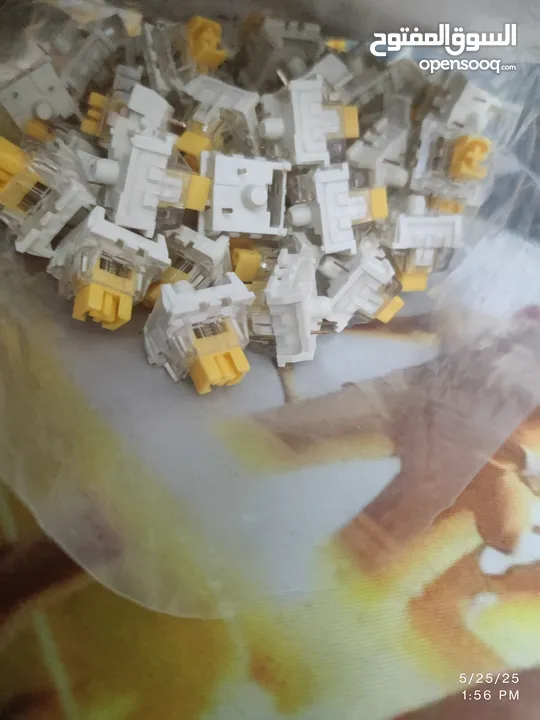 سويتشات كيبورد صفرة يوشي خطية yellow keyboard switches