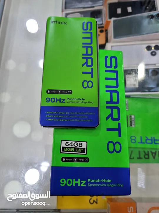مستعمل ايام smart 8 و Go 2024 رام 6 ججيا 64 و 128 أغراضة والكرتونه متوفر توصيل