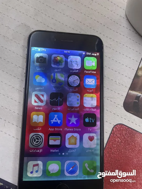 للبيع iPhone 6 بسعر مغري جدا الجهاز فش في اي مشاكل غير الشاشة عشان اجا علها مياه