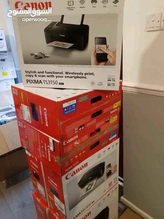 طابعات ملونه وايرلس ومتعددة المهام من canon 3340 .