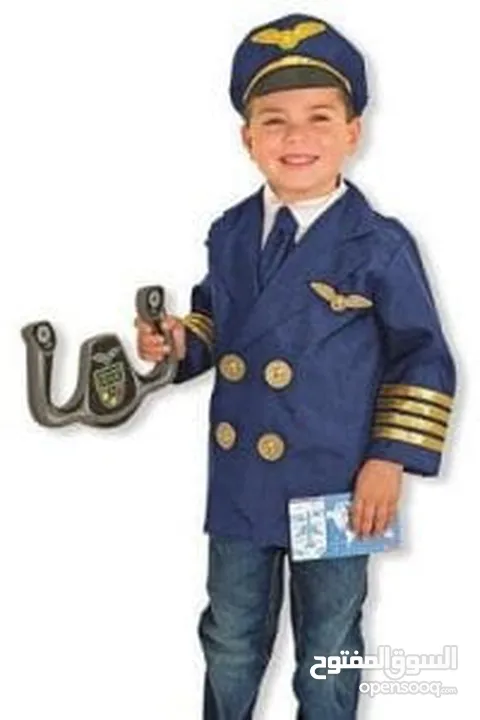 ملابس تنكرية مهن للاطفال . طبيب و مهندس و طيار و رائد فضاء و شرطي و إطفائي