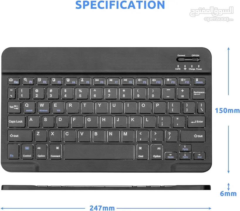 Bluetooth keyboard كيبورد بلوتوث  يدعم جميع أجهزة البلوتوث