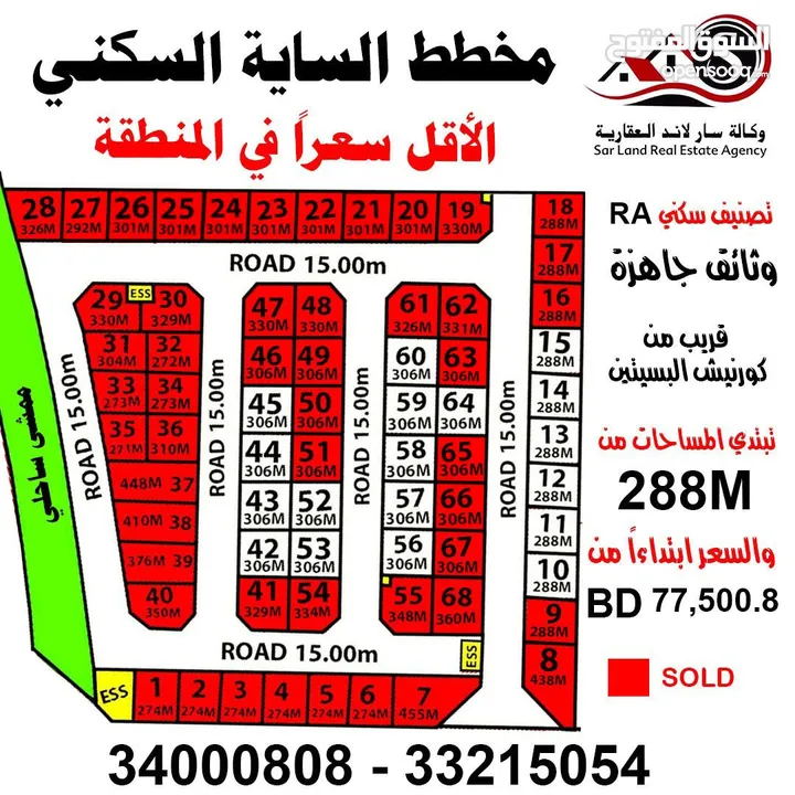 اراضي سكنية في البسيتين الساية اسعار رخيصة