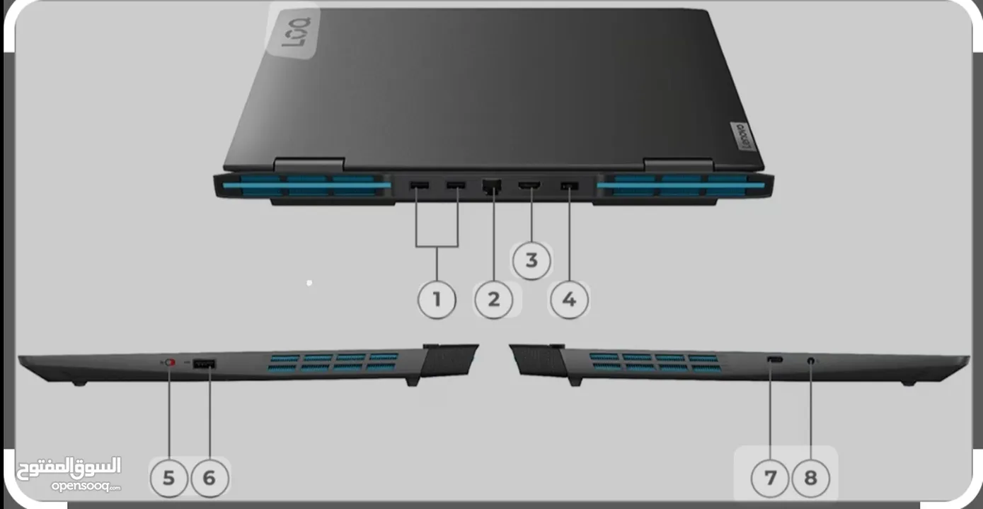 لابتوب لينوفو جيمنج  لوك جيل 12 كرت 3050  GAMING LAPTOPL Intel Core i5-1245OH 12th-Gen