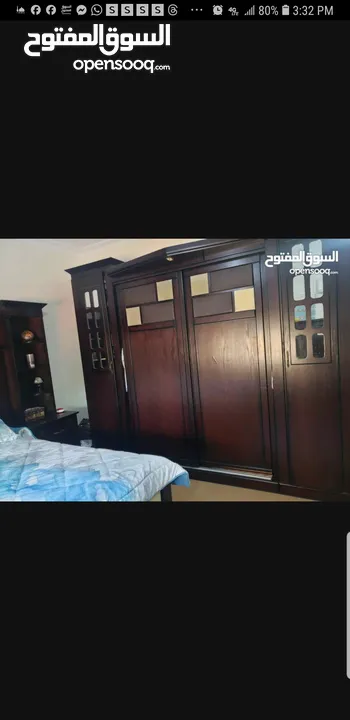 غرفة نوم مستعملة بحالة جيدة للبيع لون بني