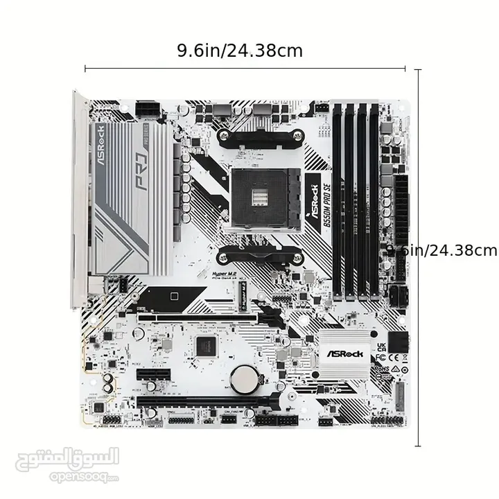 مذربورد اسروك جيمنج لمعالجات اي ام دي رايزن جيل 3000 - 5000 ASROCK B550M PRO SE DDR4/AMD RYZEN CPU