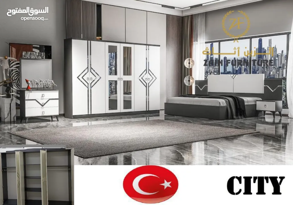 TURKEY BEDROOM SET WITH MATTRES 7 PCS غرف نوم ترکی مع دوشج ۷ قطع