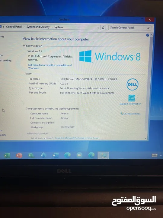 Dell laptop x inch core i3