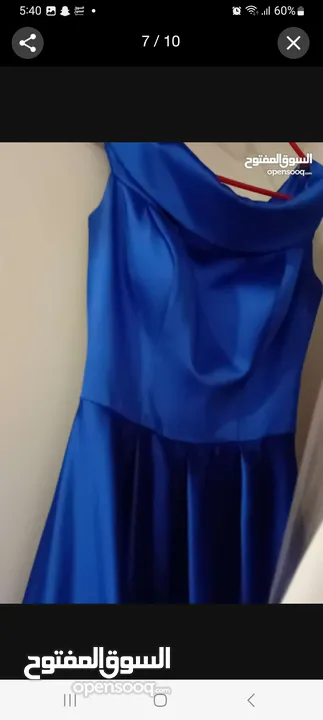 فستان نيلي تقيل للمناسبات من تانجو للبيع off shoulders . navy blue of shoulders dress from tango