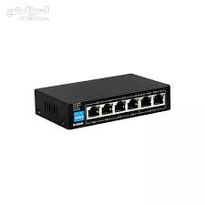 D-link Des-F1006P-E-PORT 10/100 SWITCH WITH 4 POE PORTS AND 2 UPLINK PORTS سويتج دي لينك 4 مخارج