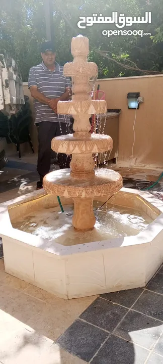 نوافير وشلالات وبابكيو احواض زريعه جميع انواع الحجر البناء والديكورات عروض دائما ان شاءالله