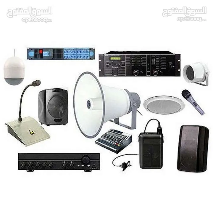 متوفر أنظمة صوت من امبليفيرات وسماعات داخلية وخارجية