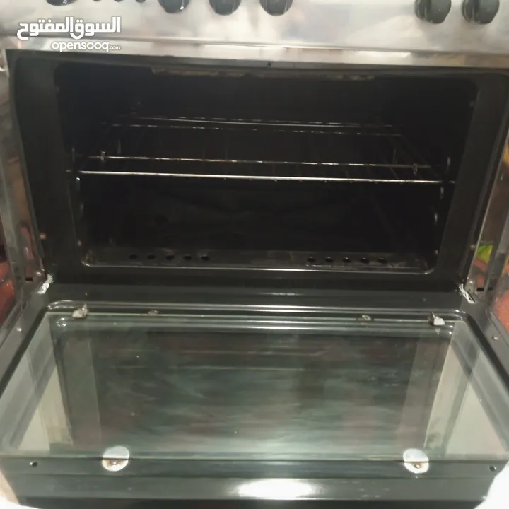 غاز 5 عيون ستاليس ستيل كامل نوع فريش 90 سم شغال ميه ميه للبيع